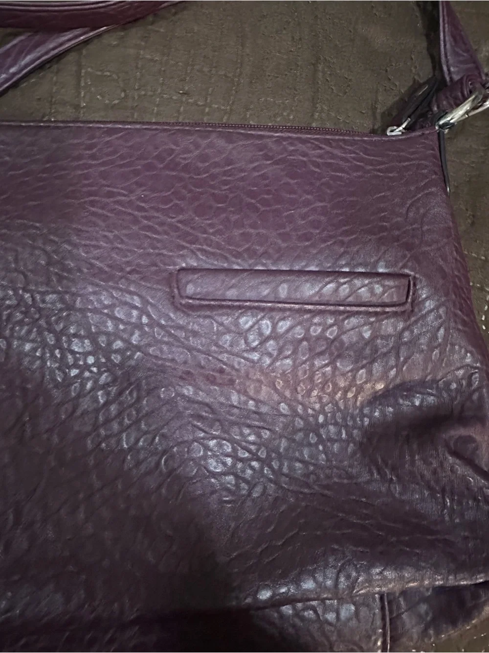 Rosetti Deep Plum Textured Crossbody Bag
